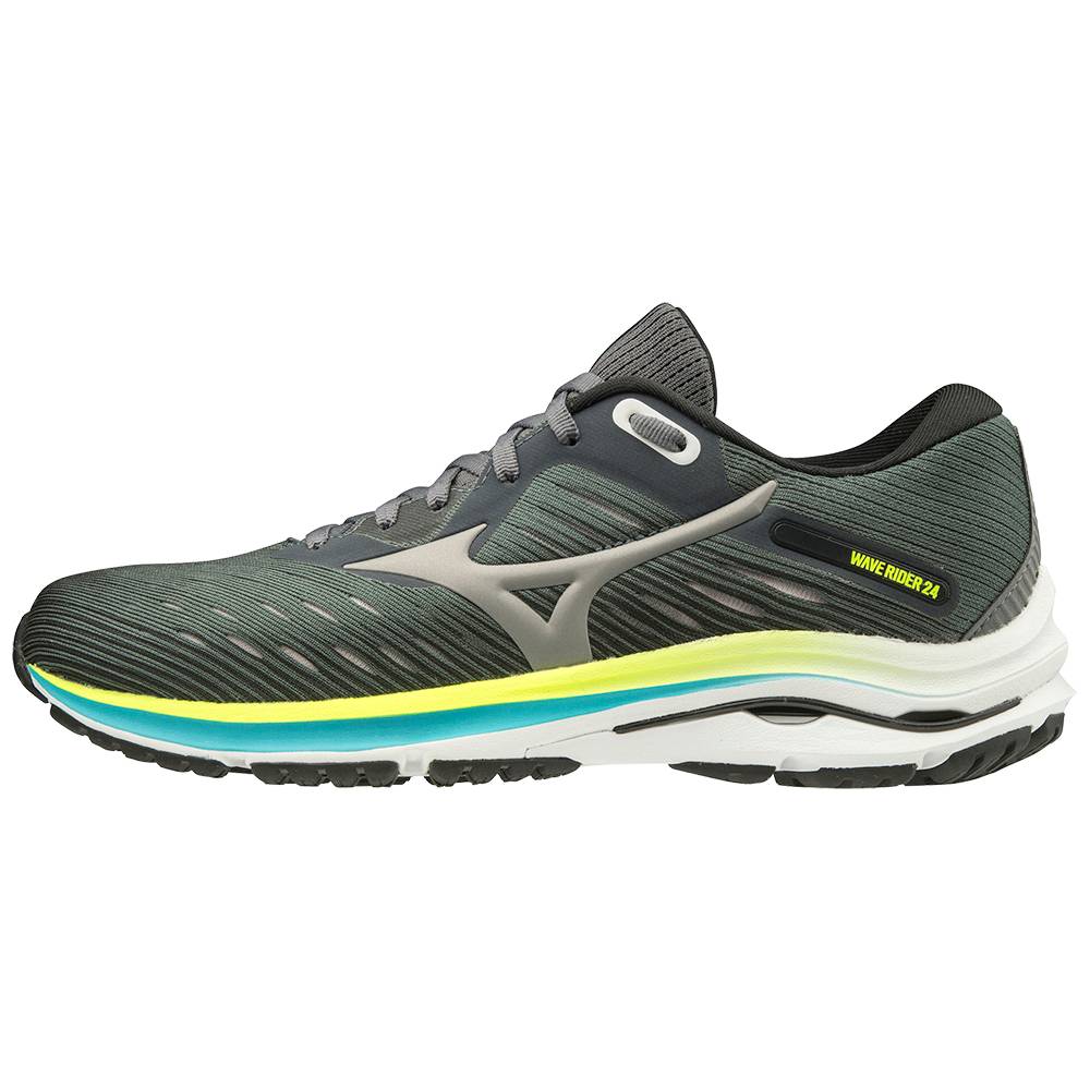 Mizuno Wave Rider 24 D (Wide) - Bayan Koşu Ayakkabısı - Koyu Yeşil Türkiye (PZBTVR-471)